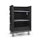 R&B Wire Products Polyethylene/Steel Poly Turnabout Bumper Truck, 2 Shelves, 2000 lb, Black 747BLK/PTB - alternate 1